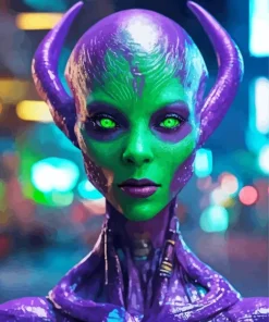 Girl Alien Diamond Painting