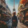 Girl In Paris Art Diamond Painting