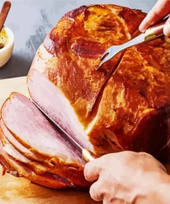 Glazed Ham Dish Diamond Painting