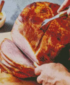 Glazed Ham Dish Diamond Painting