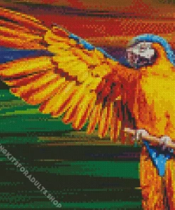 Gold And Yellow Macaw Diamond Painting