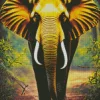 Golden Elephant Animal Diamond Painting