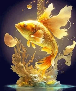 Golden Koi Diamond Painting