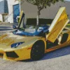 Golden Lamborghini Diamond Painting
