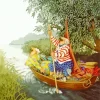 Grandmothers On Boat Art Diamond Painting