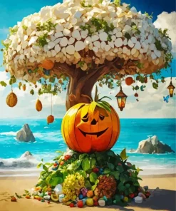 Halloween Tree Diamond Painting