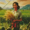 Harvest Girl Diamond Painting