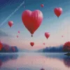 Heart Air Balloon Diamond Painting