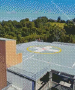 Helicopters Helipad Diamond Painting