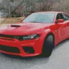 Hellcat Charger Red Diamond Painting