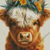 Highland Baby Cow Diamond Painting