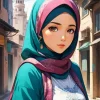 Hijab Anime Girl Diamond Painting