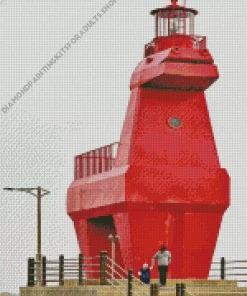 Jeju Red Horse Lighthouse Diamond Painting