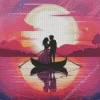 Lovers On Boat Diamond Painting