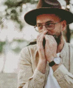 Man Playing Harmonica Diamond Painting