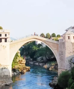 Old Mostar Bridge Diamond Painting
