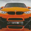 Orange Bmw Lava Car Diamond Painting
