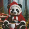 Panda Celebrating Christmas Diamond Painting