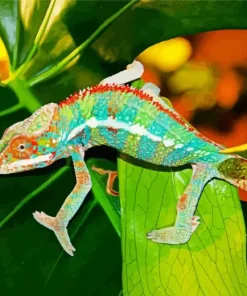Panther Chameleon Diamond Painting