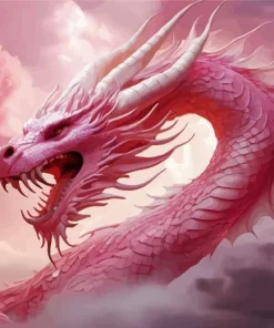 Pink Dragon Diamond Painting