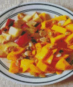 Plate Of Fruits Diamond Painting