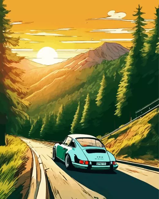 porsche illustration Diamond Paints Porsche Illustration Diamond Painting