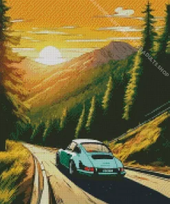 Porsche Illustration Diamond Painting
