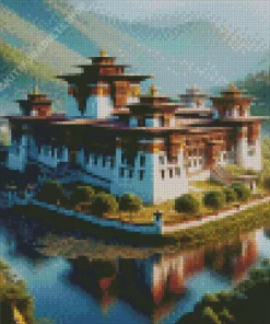 Punakha Dzong Diamond Painting
