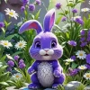Purple Bunny Diamond Painting