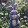 Purple Bunny Diamond Paintingv