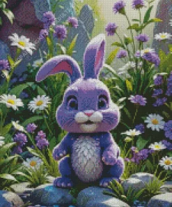 Purple Bunny Diamond Paintingv
