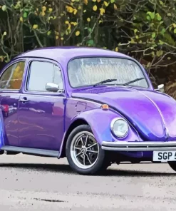Purple Volkswagen Beetle Diamond Painting