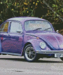 Purple Volkswagen Beetle Diamond Painting