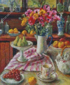 Ranunculus And Pears Olley Diamond Painting