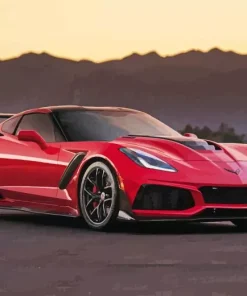 Red And Black Corvette Diamond Painting