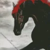 Red And Black Horse Diamond Painting