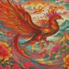 Red Flying Phoenix Diamond Painting