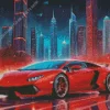Red Lamborghini Diamond Painting