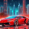 Red Lamborghini Diamond Painting
