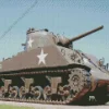 Sherman Tank Diamond Painting