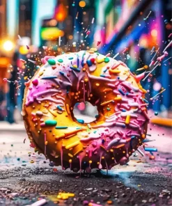 Splash Donut Diamond Painting