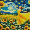 Starry Night Elegant Ballet Diamond Painting
