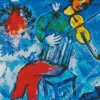 The Blue Fiddler By Marc Chagall Diamond Painting