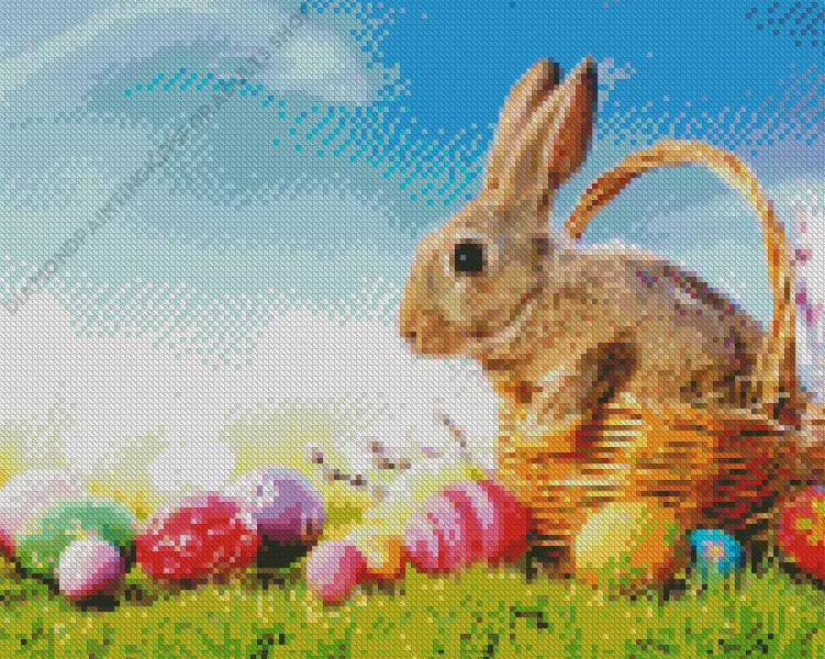 the easter bunny Diamond By Numbers The Easter Bunny Diamond Painting