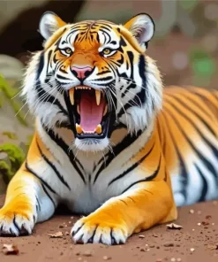 Tiger Roaring Diamond Painting