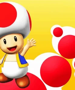 Toad Mario Diamond Painting