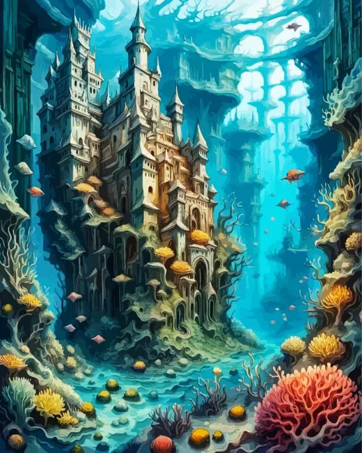 underwater castle Diamond Paints Underwater Castle Diamond Painting