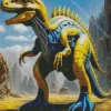Yellow Dinosaur Art Diamond Painting