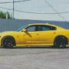 Yellow Dodge Charger Hellcat Diamond Painting