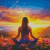 Yoga Girl Sunset Diamond Painting